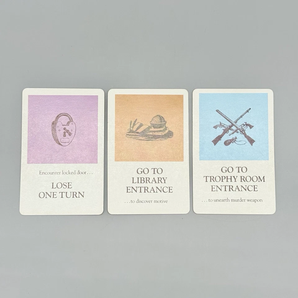 Whodunit 1985 Mystery Detective Board Game Replacement 50 Gray Whodunit Cards - Image 3 of 4