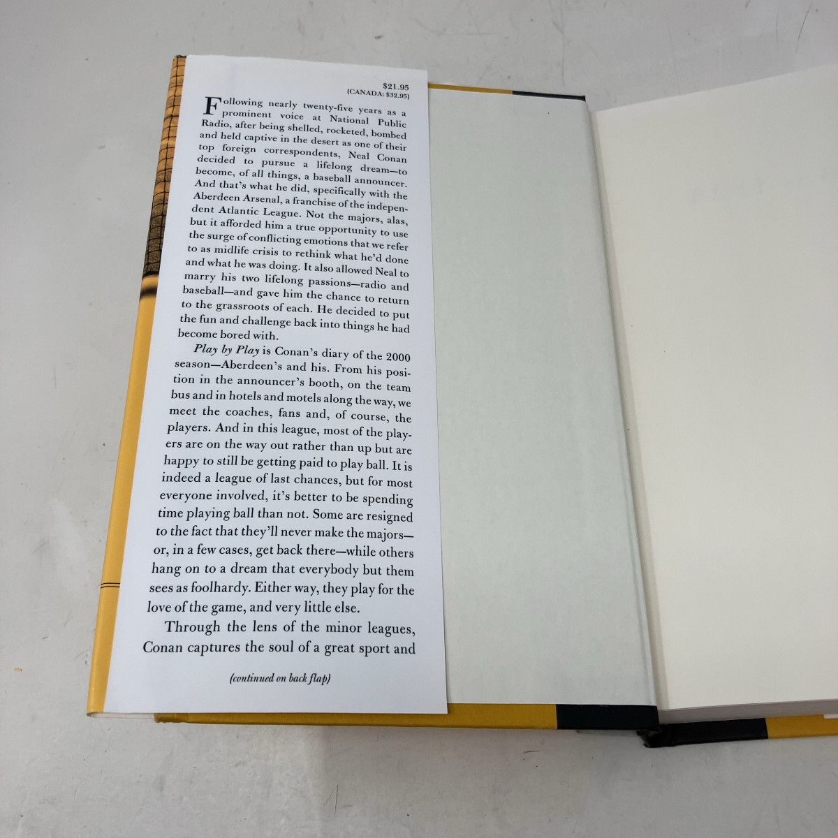 Play by Play by Neal Conan HC First Edition  Very Good 2002