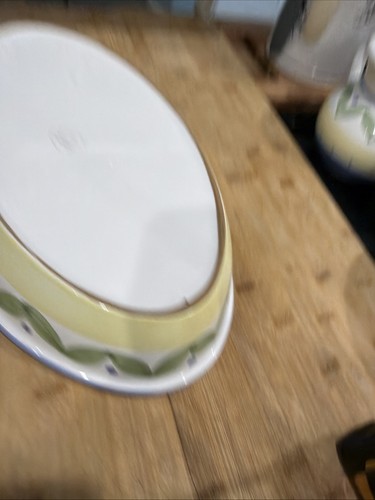 Servizio da forno ovale 17” Williams Sonoma Marisol vintage ceramica italiana blu * - Foto 5 di 6