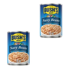 ( 2 Pack ) Bush's Navy Beans, Plant-Based Protein, Canned Beans, 16 oz, 2 Pack