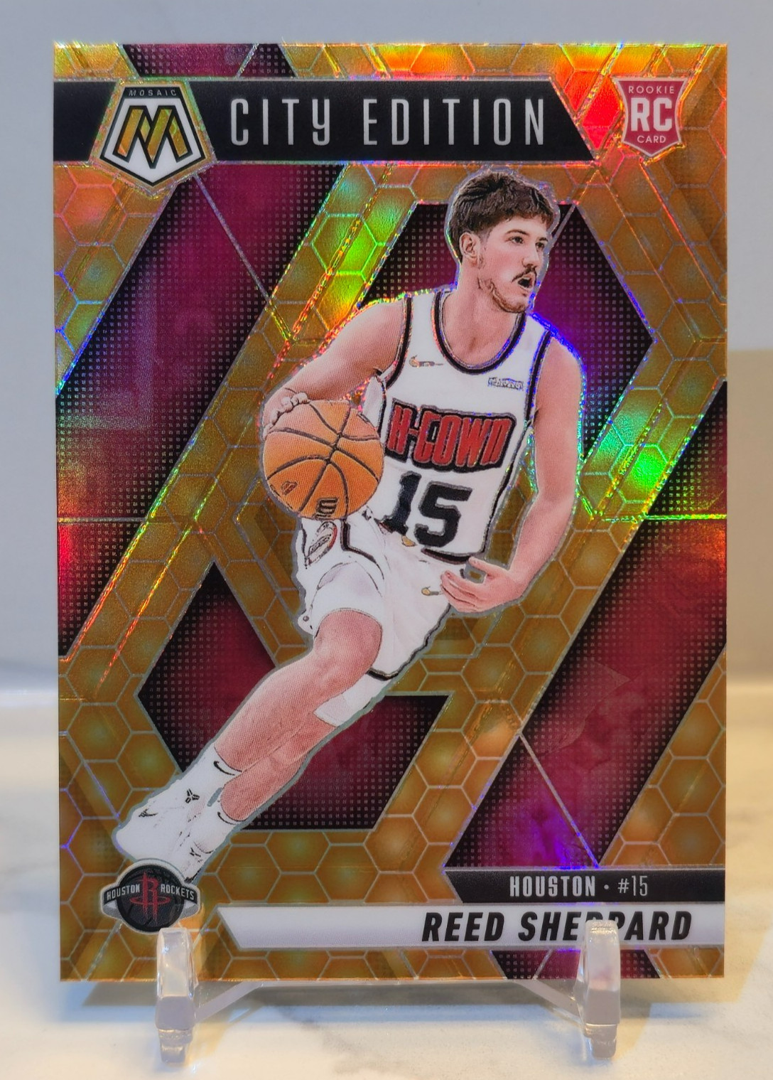 REED SHEPPARD ROOKIE 2024-25 Mosaic #276 RC City Edition HONEYCOMB PRIZM SSP