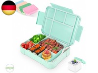 Brotdose Kinder Mit FäChern,1330 Ml Kinder Bento Box(HellgrüN)