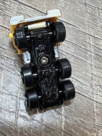 Vintage 1980s Micro Machines Truck Semi Flatbed Logging Yellow & Blue Galoob