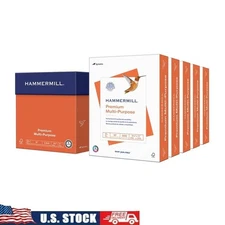 Premium Multipurpose Copy Paper 20lb 5 Ream 2500 Sheets Ideal Office School Use