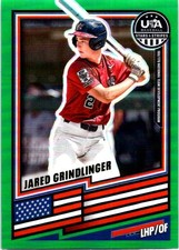 2026 Panini Stars & Stripes Prizm USA Baseball #87 Jared Grindlinger Green