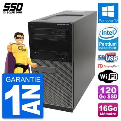 PC Tour Dell OptiPlex 990 Intel Pentium G630 RAM 16GB SSD 120GB Windows 10 Wifi