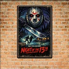 Friday the 13th Retro Vintage Wall Art Tin Metal Sign 8x12 Movie Poster