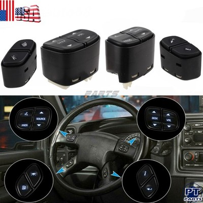 LED Light Steering Wheel Radio Volume Control Switch Button For Silverado GMC
