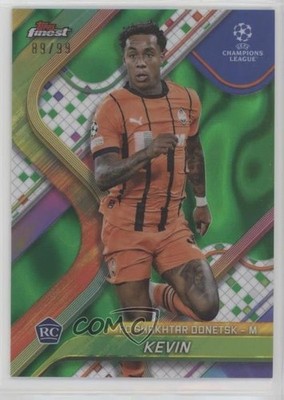 2024-25 Finest UEFA Club Competitions Green Refractor 89/99 Kevin Rookie RC 1de2