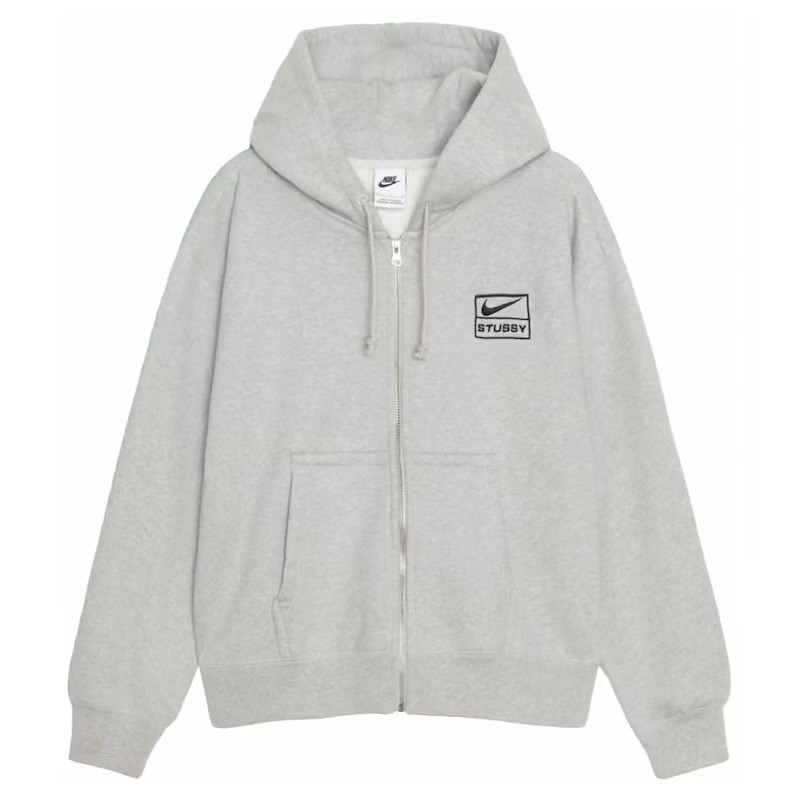 stussy × nike グレー パーカー S Nike x Stussy Pullover Hoodie Adult Unisex SZ S Heather Grey