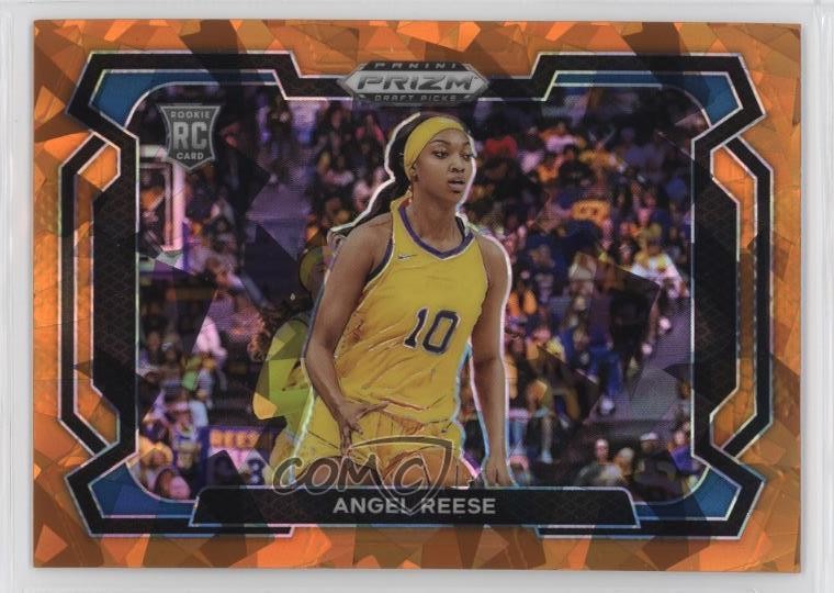 2024-25 Panini Prizm Draft Picks Orange Ice Variations Angel Reese #38 Rookie RC