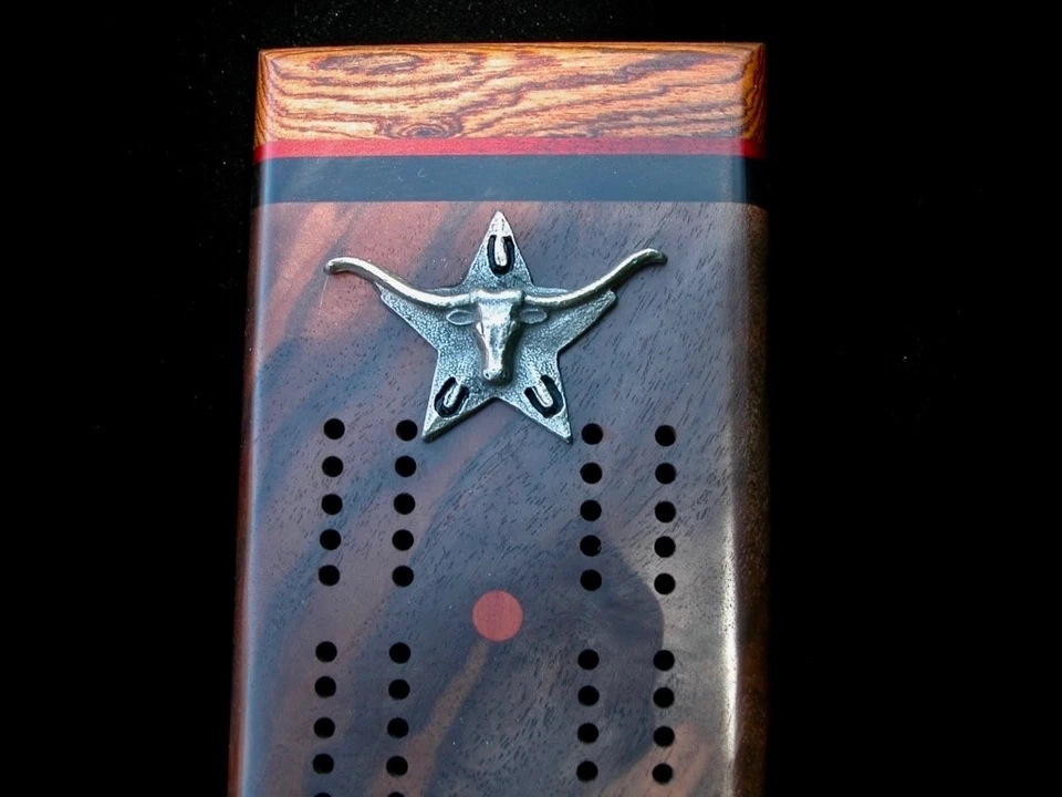 ARTISAN CRIBBAGE BOARD,  UNIQUE ONE-OF-A-KIND - Image 4 of 4