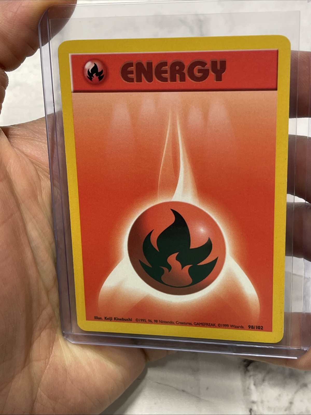 Pokémon Fire Energy 98/102 Base Set Unlimited Pokemon 1999 WOTC Card Vtg TCG NM