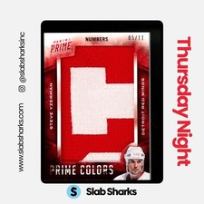 2013 PANINI PRIME #CNM-SY STEVE YZERMAN PRIME COLORS NUMBERS PATCH /11
