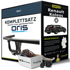 Für RENAULT Koleos II Typ HC Anhängerkupplung starr +eSatz 13pol 16 - jetzt NEU