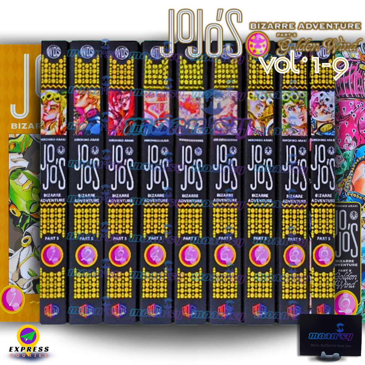 Jojo's Bizarre Adventure Part 5 Vol 1-9 Manga English Full Set by