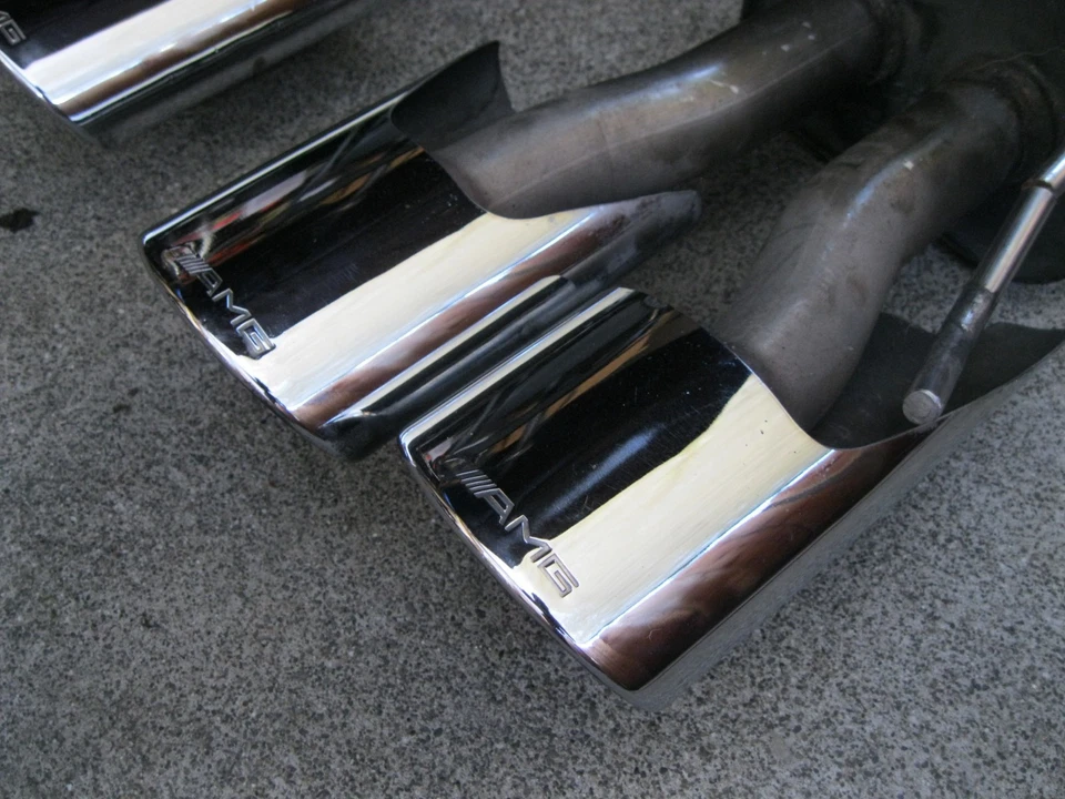 03-06 Mercedes-Benz W220 S55 CL55 AMG Sport Exhaust Muffler Quad Tips L & R Foto 3 de 4