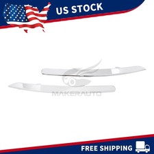 Pair For 2011-2015 Kia Sportage Chrome Front Bumper Eyeline Trim Garnish