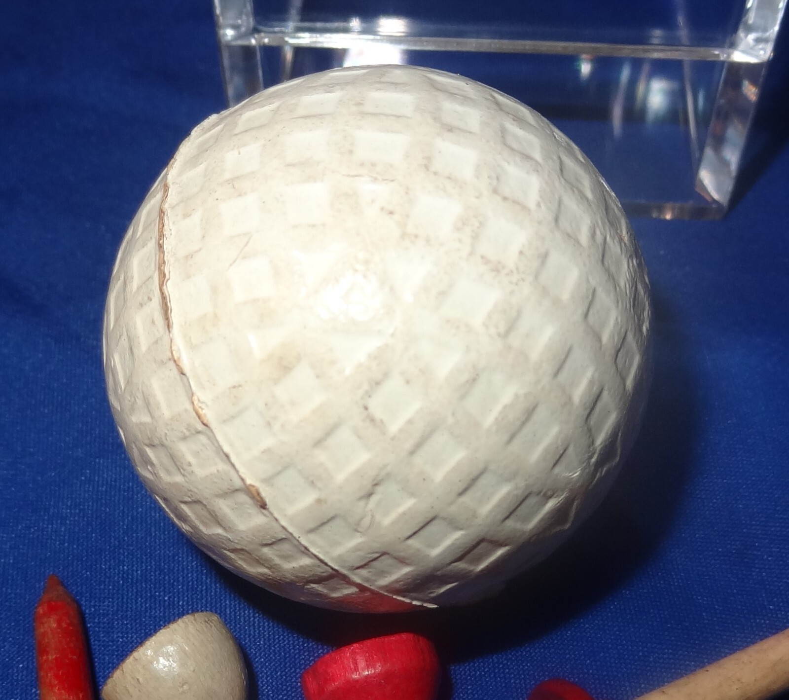 Rubber Practice Vintage Antique Golf Ball 4 vintage golf tees display