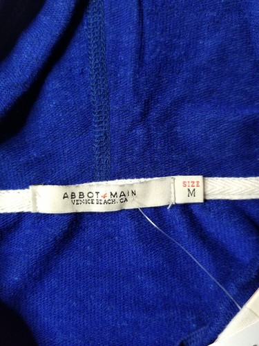 NWT Womens Abbot + Main BLUE DAZZLE Lightweight Hoodie Full Zip Size Medium CA6 - Picture 8 of 8