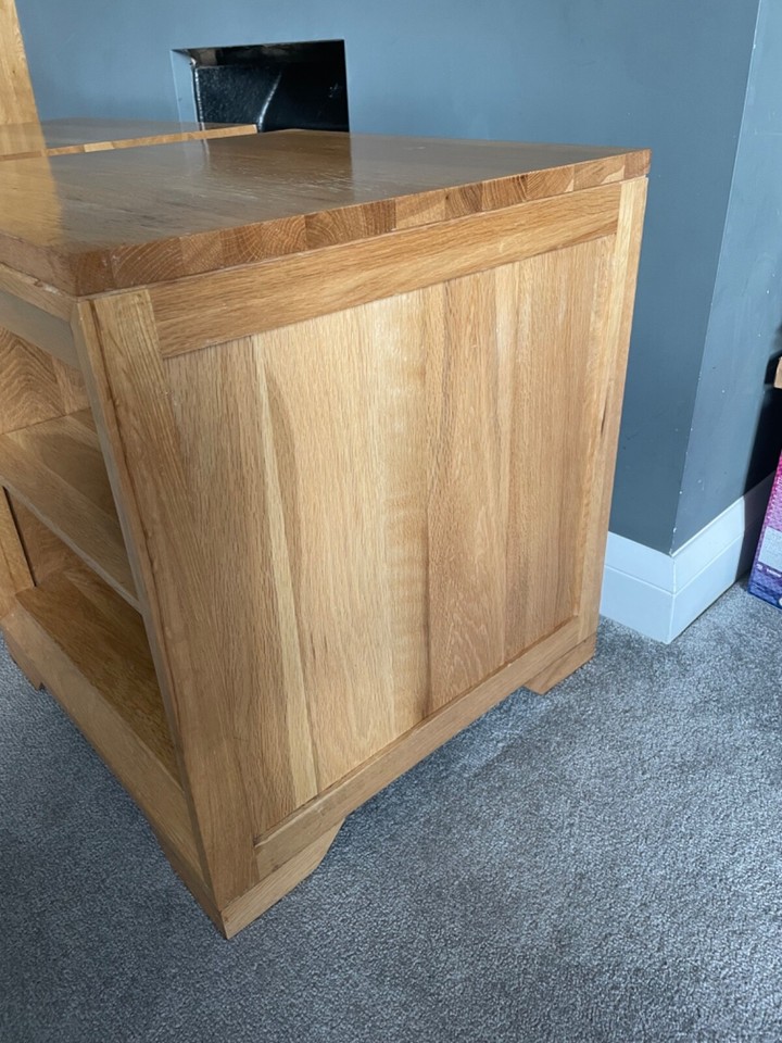 oak furniture land bevel side table pair eBay