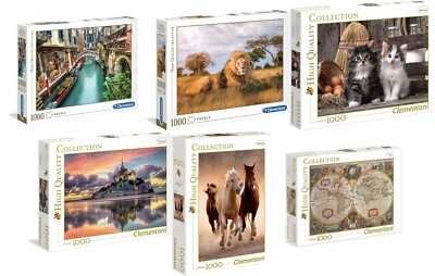 Puzzle 1000 Teile, Pferde Löwen Saint Miche Venedig Weltkarte süsse Kätzchen 