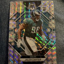 2023 Panini Mosaic Jalen Carter #328 Silver Mosaic Prizm RC Philadelphia Eagles