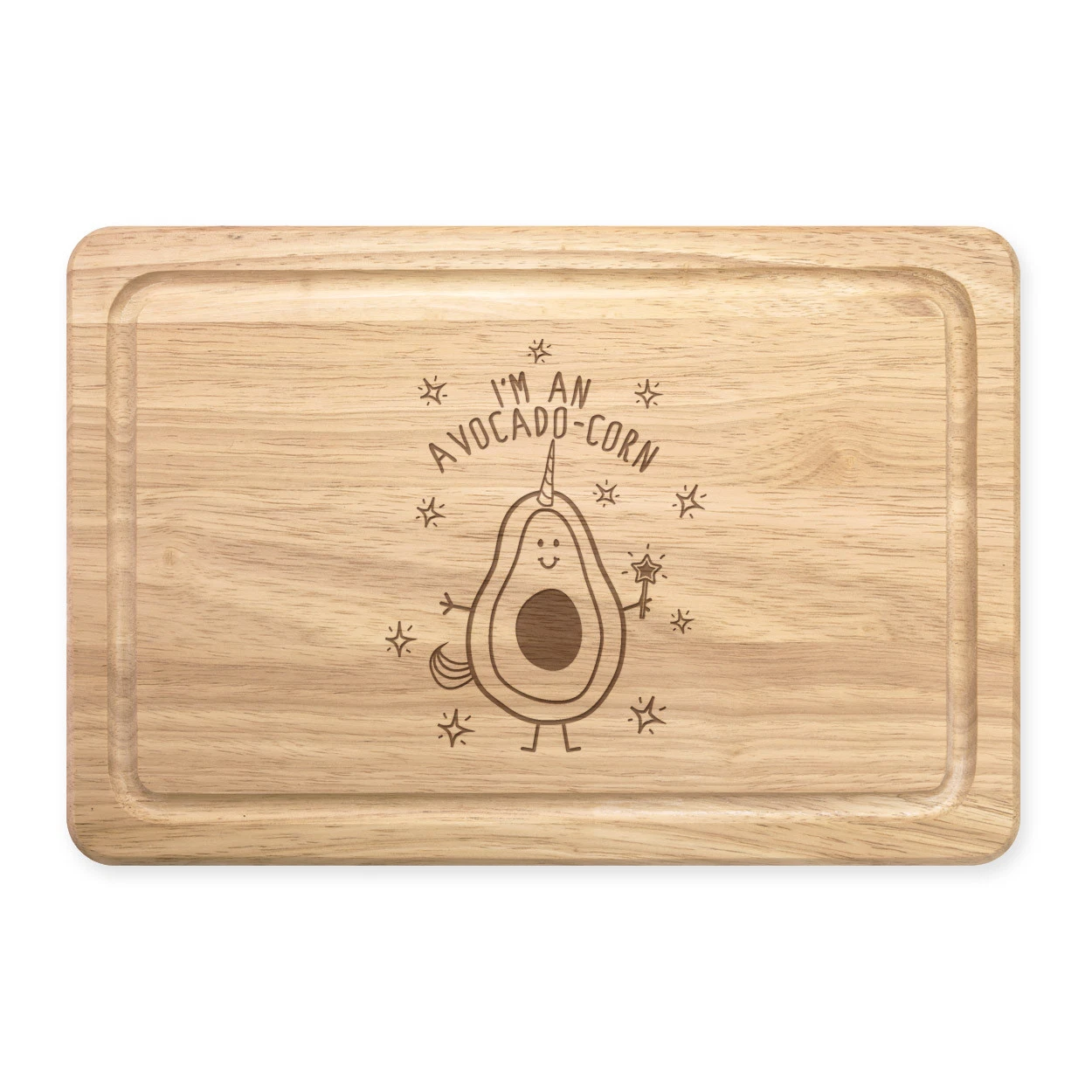 I'M An Avocadocorn Rectangular Wood Cutting Board - Avocado Unicorn Funny