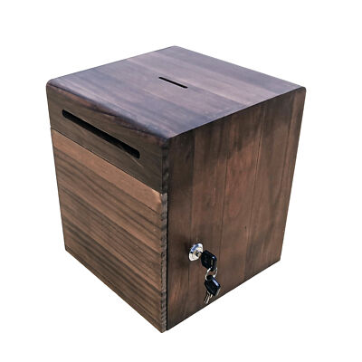 Coin Bill Due slot Drop Box Collection Charity Tithes and Offering Box