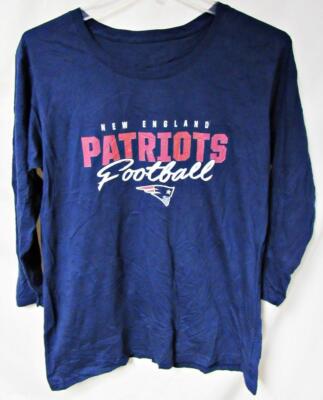 New England Patriots Plus Size Women M Screened ''SCRIPT ASSIST'' T-shirt C1 3322