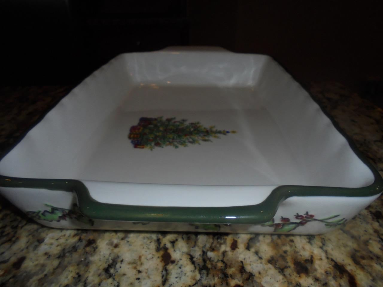 Christopher Radko Traditions Holiday Celebrations rectangular baker mint condtn!