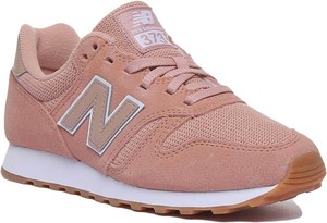 womens new balance burgundy 373 suede & mesh trainers