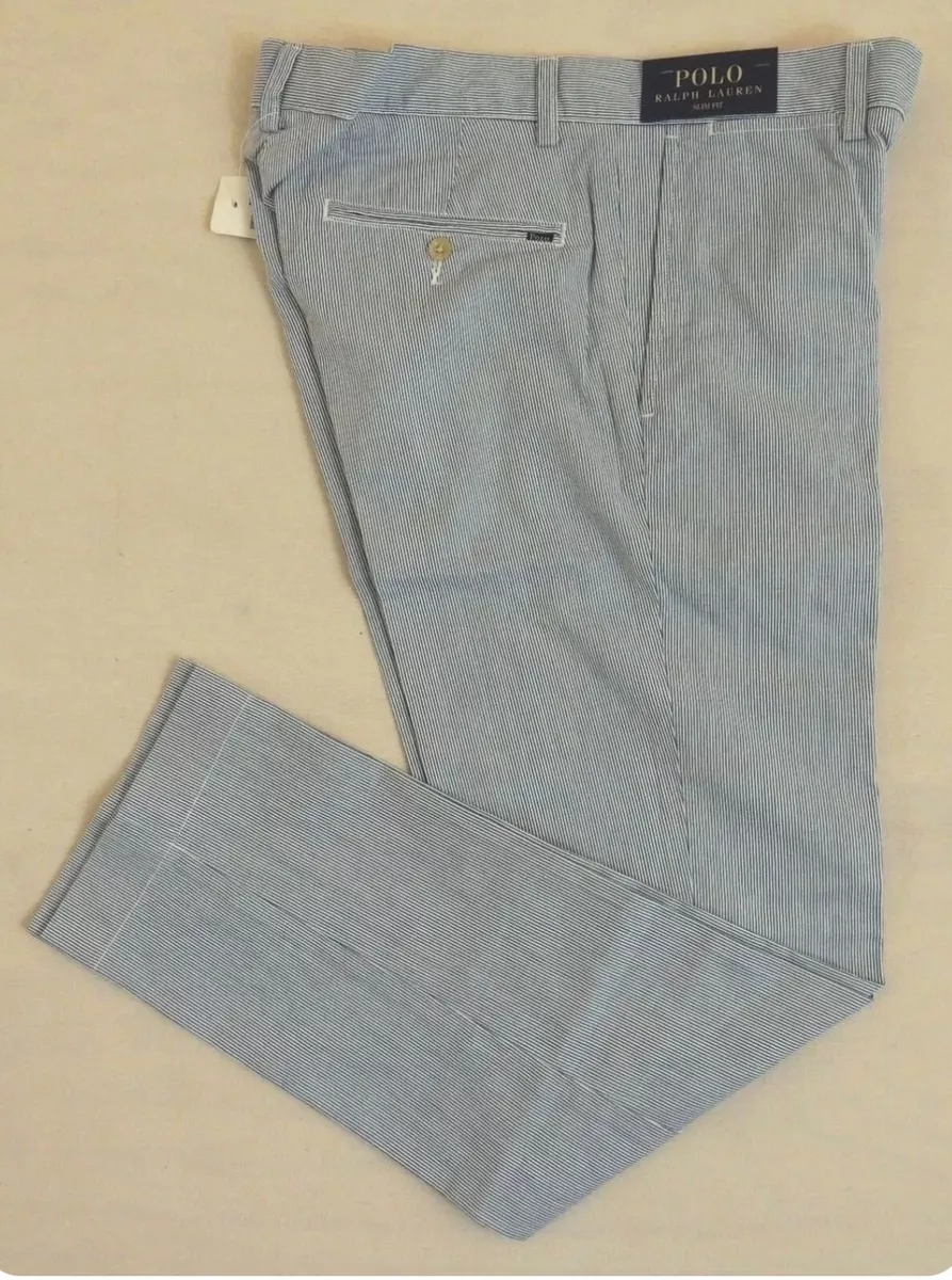 148 Polo Ralph Lauren Pincord Striped Pinstripe Slim Fit Classic Golf Pants 32