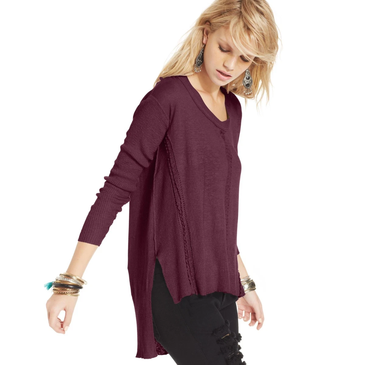 Free people high low cheap sweater