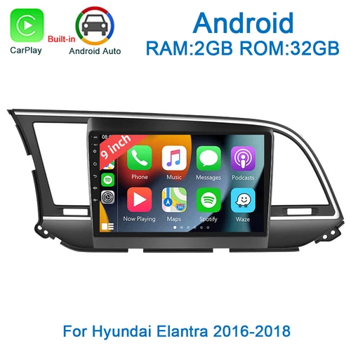 Apple Carplay For Hyundai Elantra 2016-2018 Android 13 Car Stereo Radio GPS Navi - Bild 4 von 15