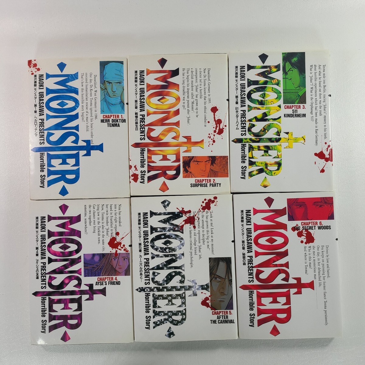 Monster 英語版　漫画　English Manga Monster Manga by Naoki Urasawa Volume 1-18(END) Loose OR