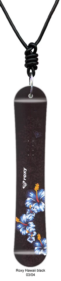 Miniboard CLASSIC ROXY Hawaii black 03/04 Snowboard als Halskette MB022