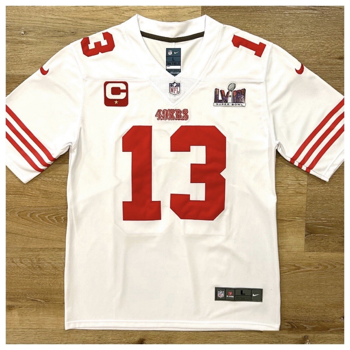 49ers Jersey Authentic Style QUALITY Captain Patch S M L XL 2XL