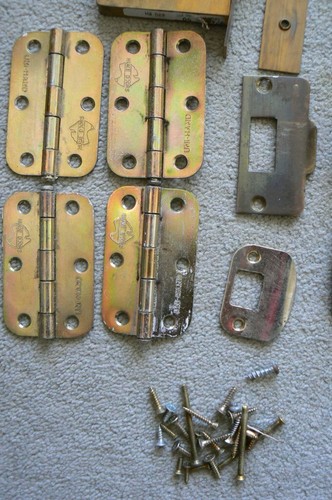 Assorted Door Hardware: handles, hinges, lock and parts for home or house - USED - Picture 3 of 7