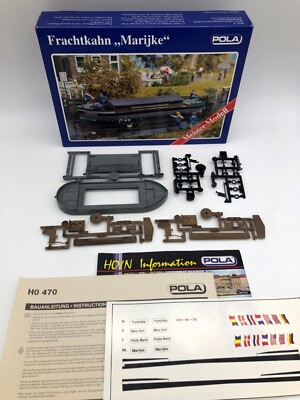 POLA HO 470 Freight Barge Marijke, HO Scale (1:87), Vintage Discontinued, NIB