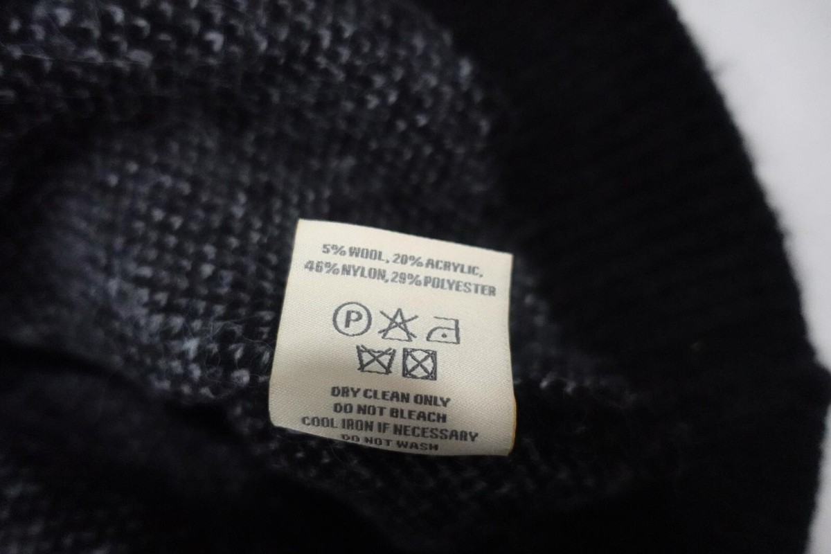 Trendt Vision Sweater Jumper Mohair Logo Knit Black Boxy Wide NWT 
