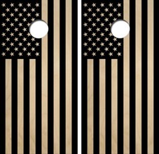 Rustic American Flag Cornhole Board Wrap LAMINATED Decal Vinyl Sticker 4062