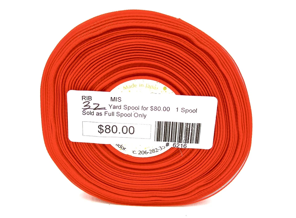 Shimmer Red Stripe Ribbon,Horizontal Woven Red Stripes,1.5"w x 32Yds.Japan - Image 4 of 4