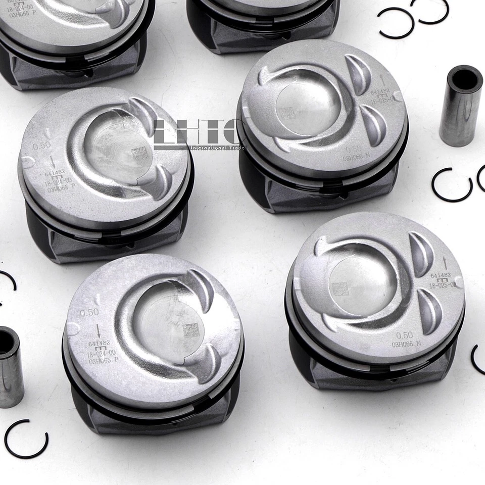 Комплект из 6 поршневых колец большого размера 0,5 мм для Audi Q7 VW CC R36 Cayenne 3.6 FSI BWS - Изображение 3 из 4