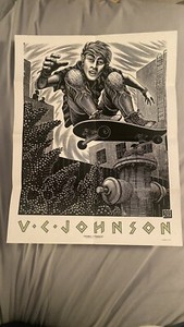 vintage Powell Peralta Caballero product line poster.  VC Johnson 17x22