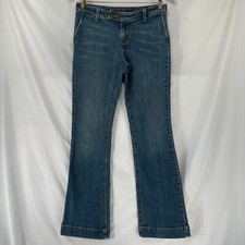 VTG Y2K Eddie Bauer Bootcut Blue Jeans Size 2 Reg Medium Wash Stretch Denim