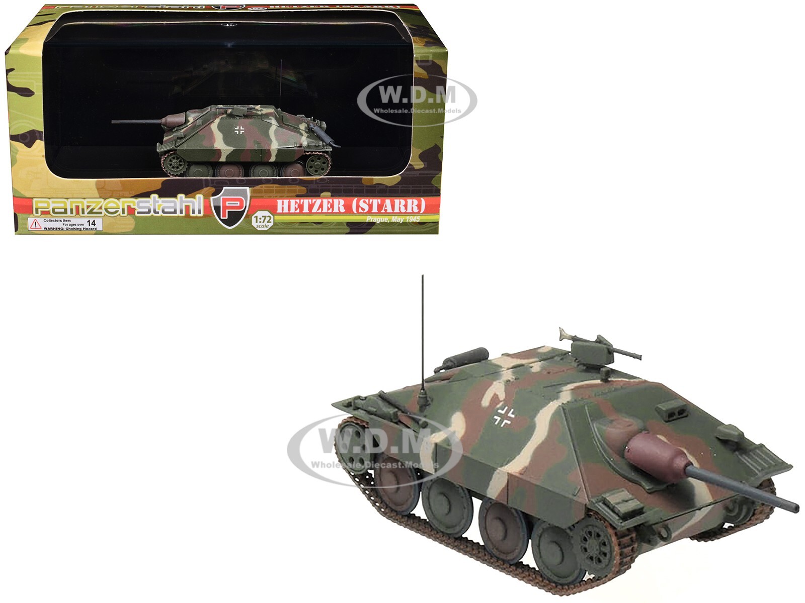 ИСТРЕБИТЕЛЬ ТАНКОВ HETZER STARR PRAGUE 1/72, ИЗГОТОВЛЕННЫЙ НА ЗАКАЗ КОМПАНИЕЙ PANZERSTAHL PZS-88031