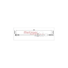 METZGER Bremsschlauch  4111779 für FIAT JEEP, Hinterachse links