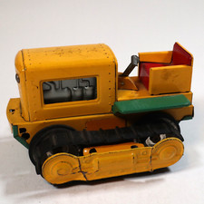 Trattore Giocattolo Vintage Metallo Made in Japan Tipo Pista Ruote Giallo Verde