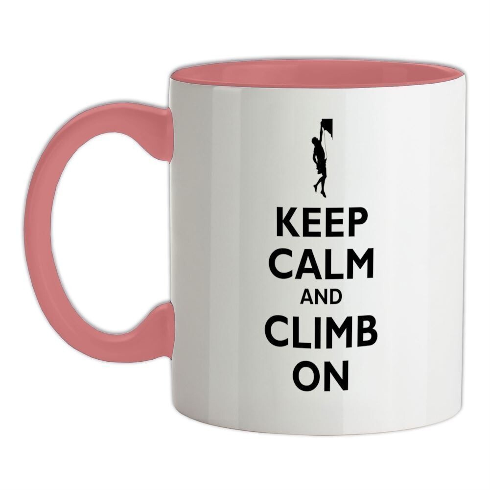Keep Calm And Escalada En - Taza de Cerámica - Escalada Roca Montaña Escalador